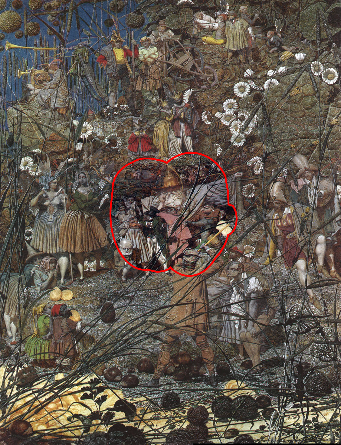 A man and an ape's face hidden in The Fairy Feller's Master Stroke?